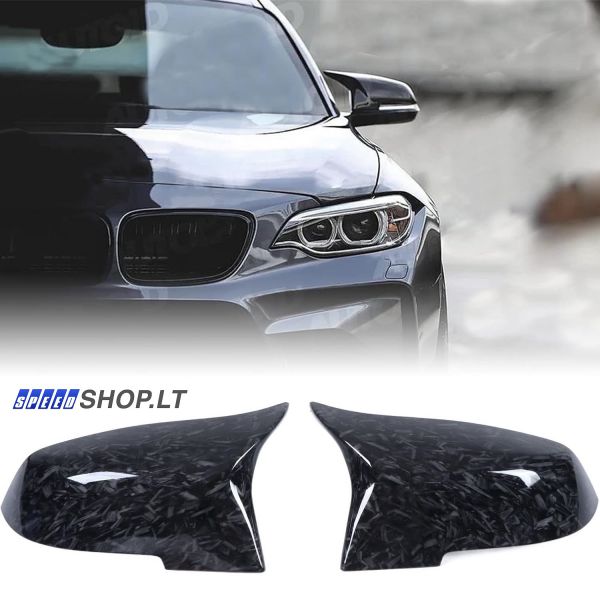 BMW F20 F22 F23 F30 F31 F32 F33 F36 laužyto karbono veidrodėlių gaubtai